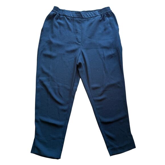 Anthropologie Black Essential Pull On Trousers Pants Slacks Sz M Classic Work - Picture 2 of 13